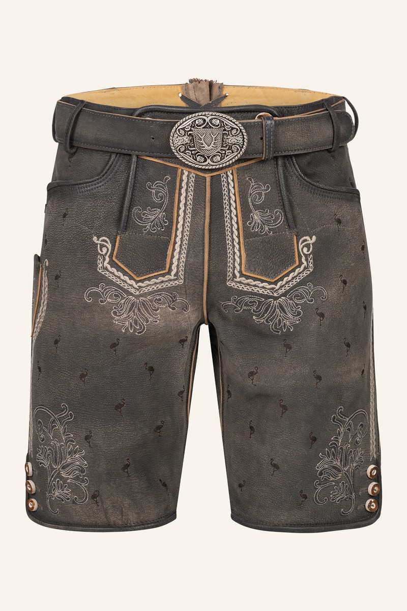 Lederhose Udo mit Gürtel