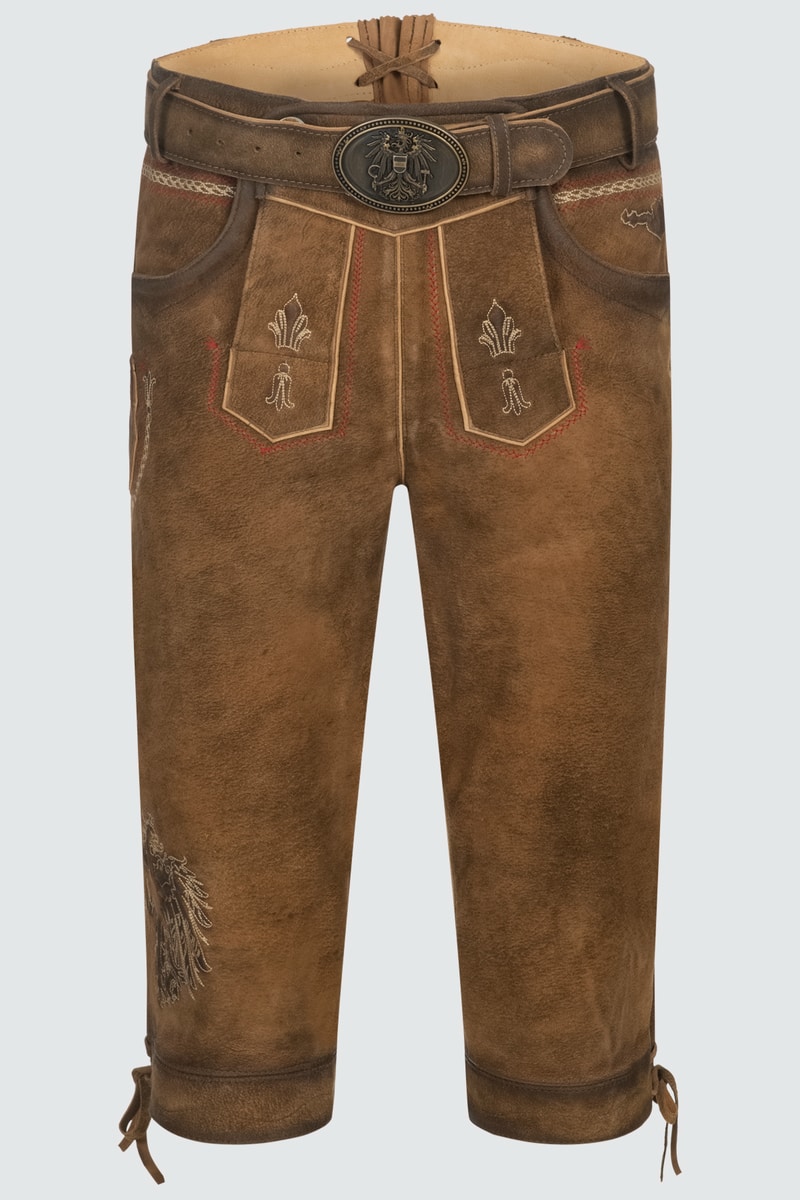 Lederhose Mei Hoamat Kniebund