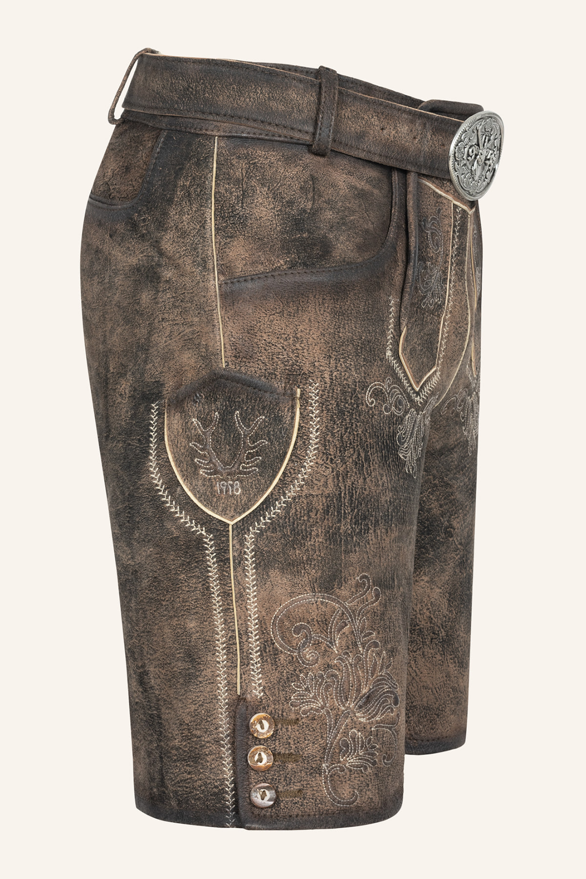 Lederhose Arijus mit Gürtel