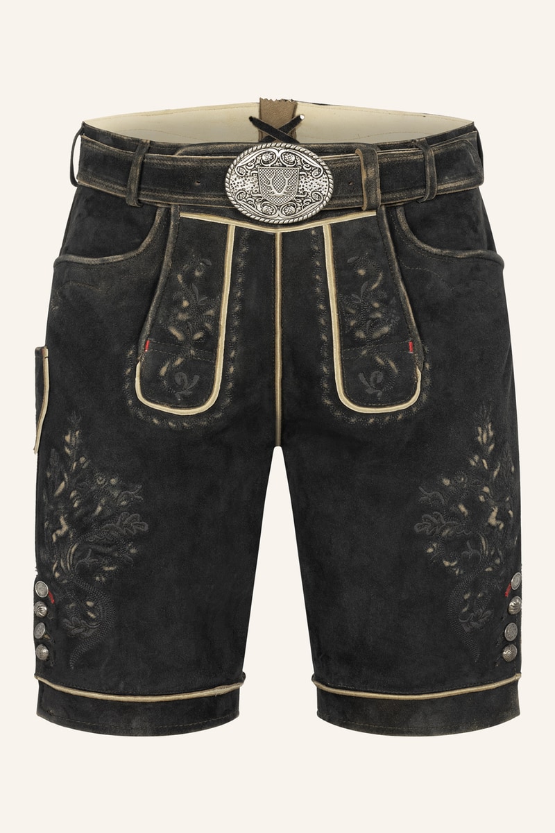 Lederhose Kuno mit Gürtel