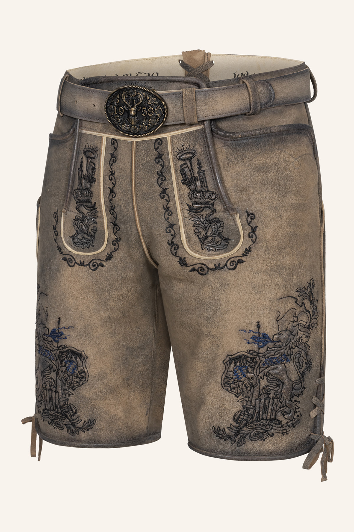 Lederhose Lebenslang m. Gürtel