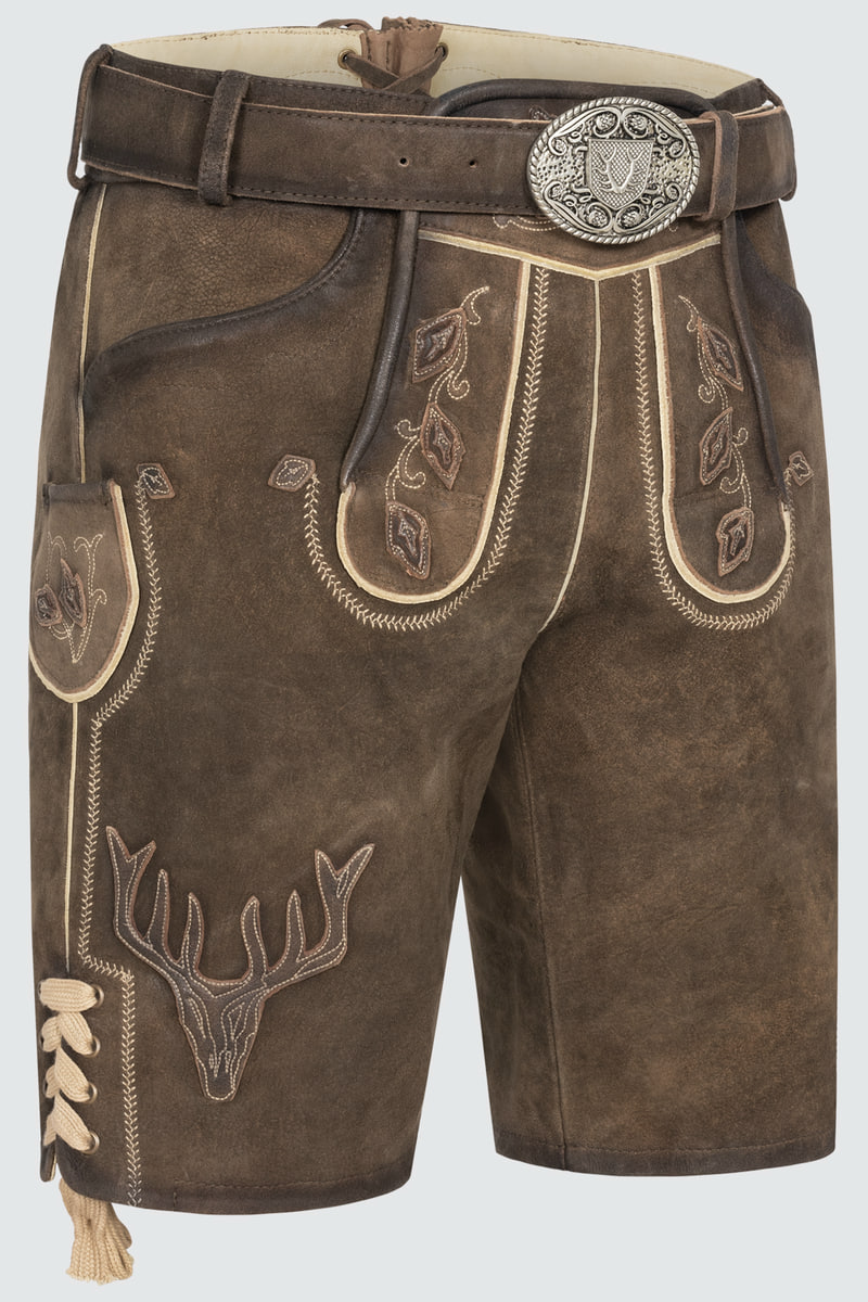 Lederhose Werner mit Gürtel