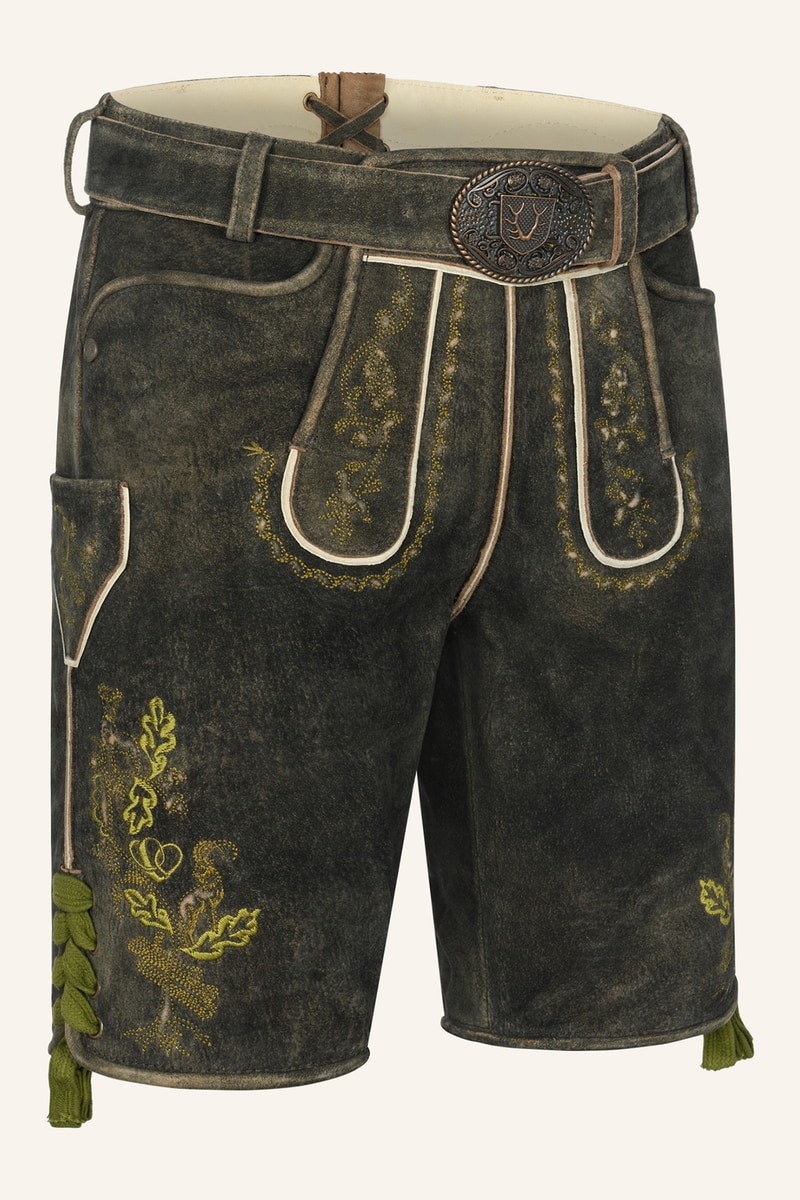Lederhose Nilio mit Gürtel