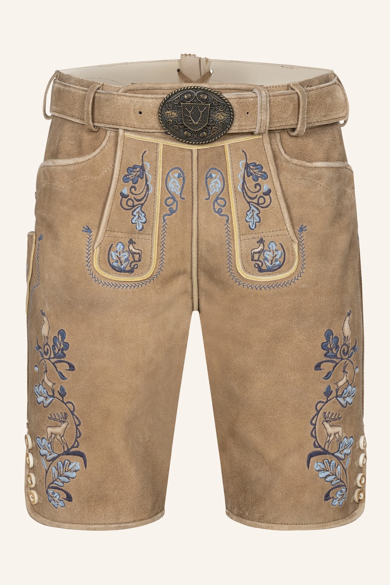 Lederhose Demian mit Gürtel