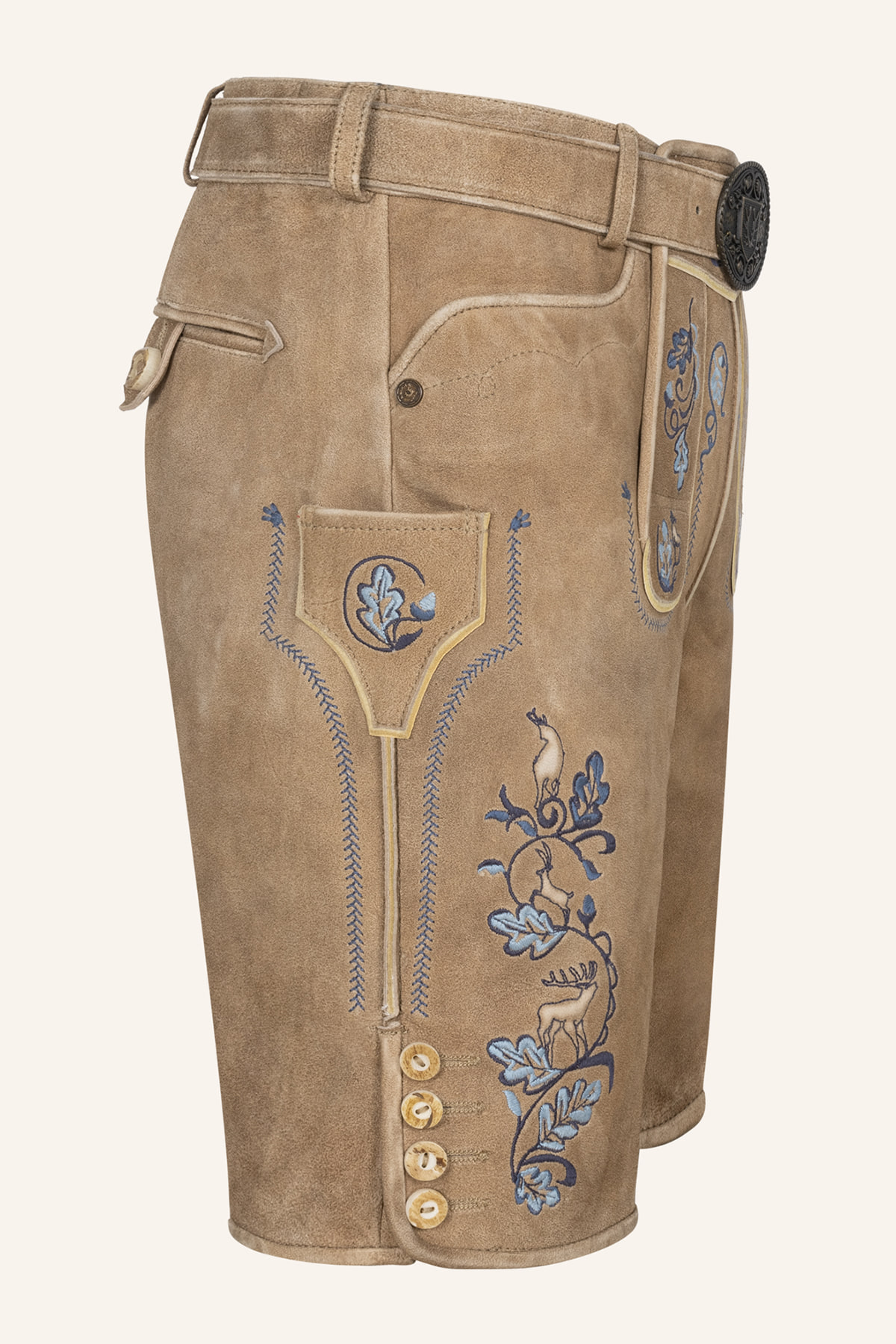 Lederhose Demian mit Gürtel