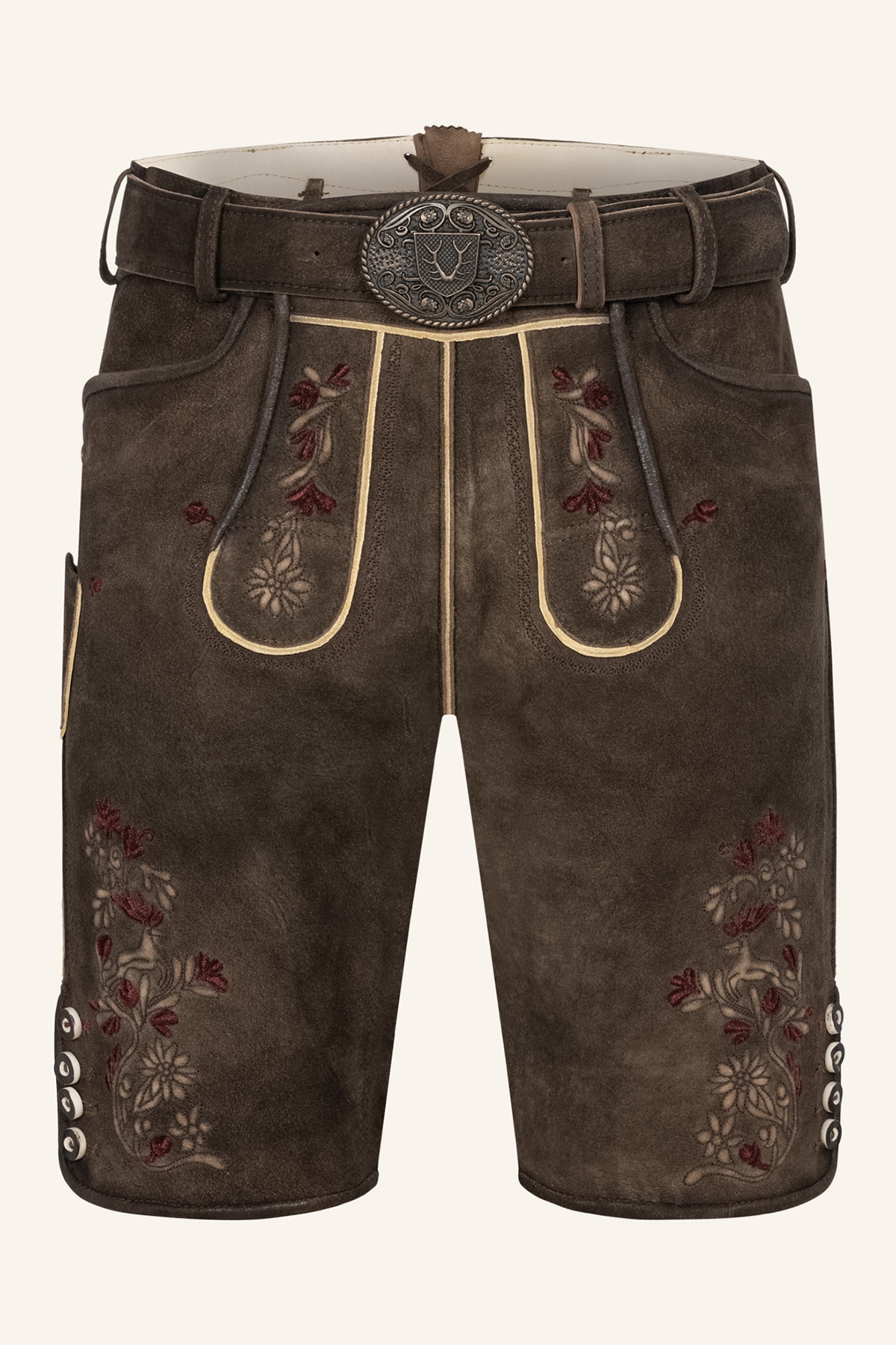 Lederhose Olivier mit Gürtel