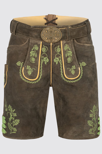 Lederhose Cassius mit Gürtel