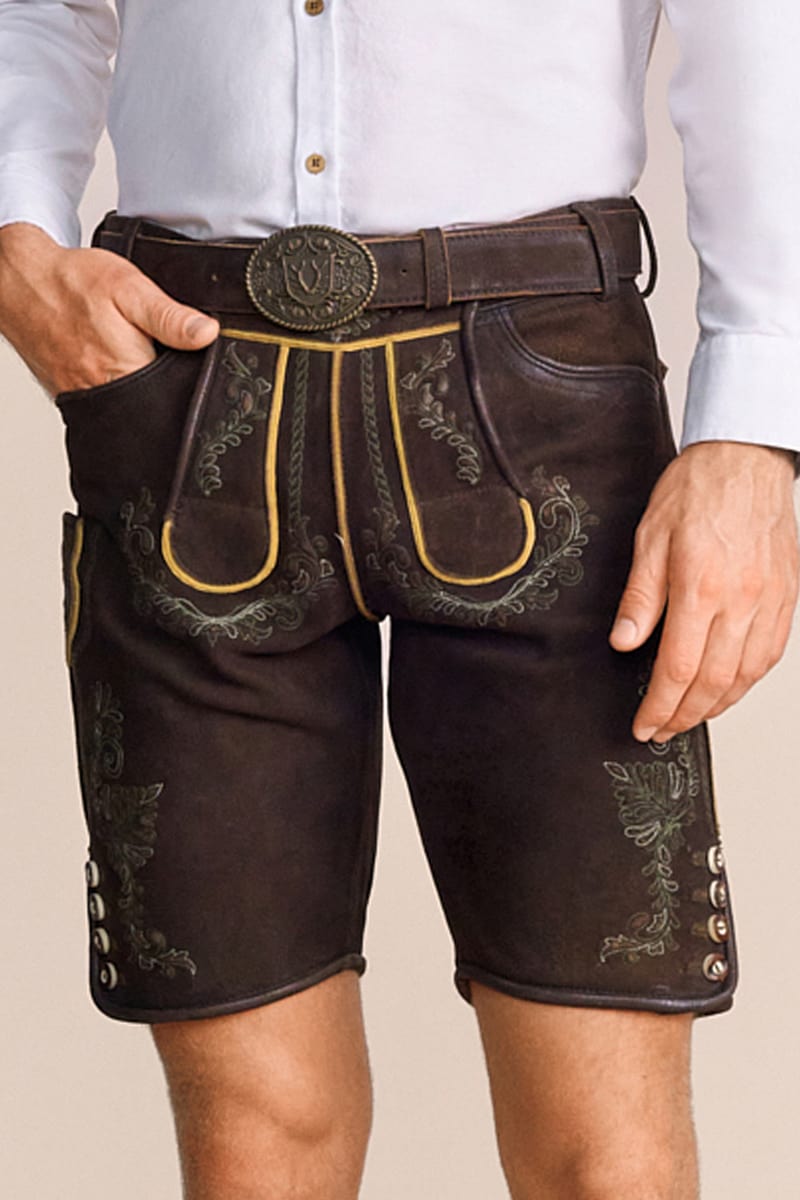Lederhose Brandon mit Gürtel