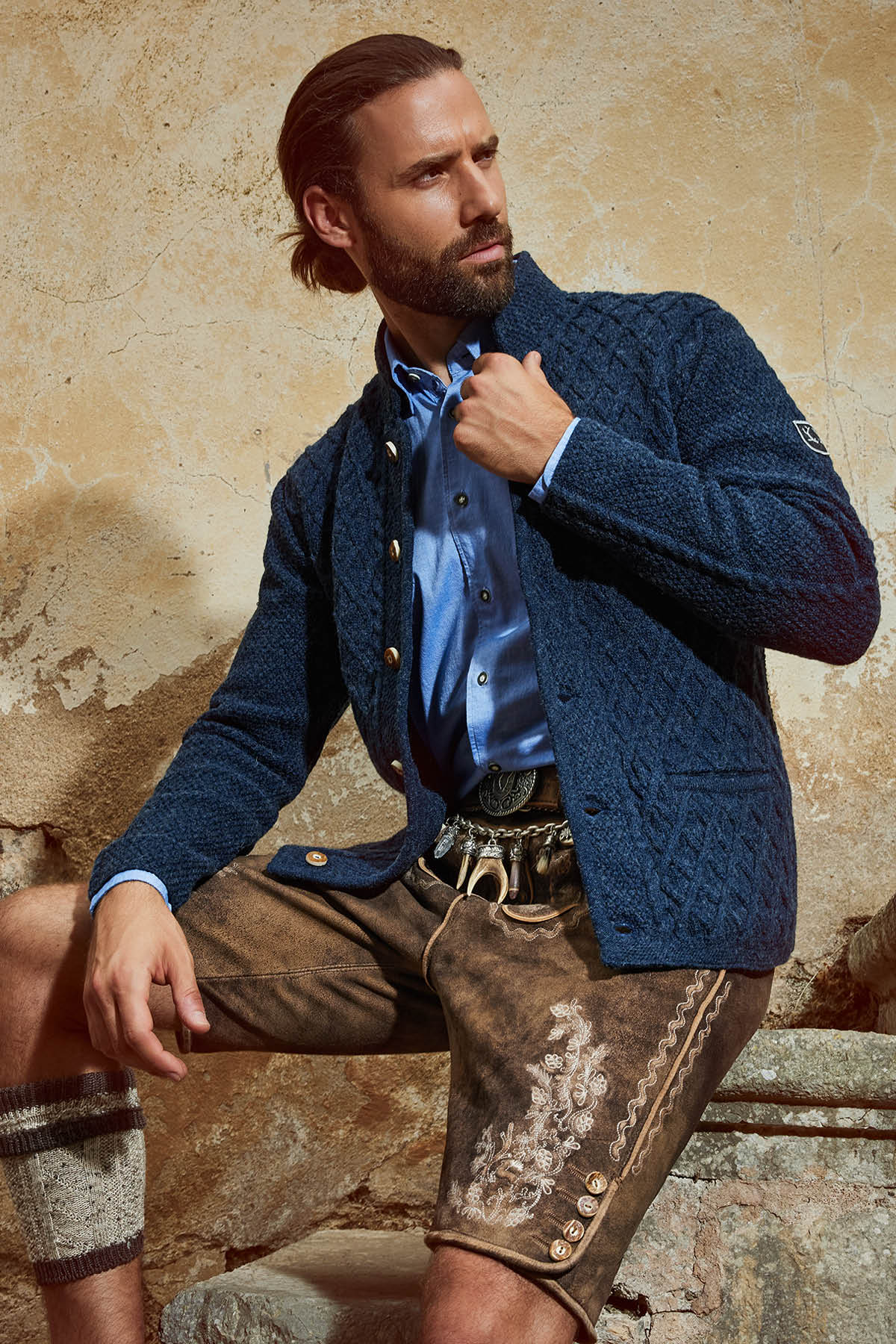 Trachtenjacke Jonathan in blau im Krüger Dirndl Online Shop