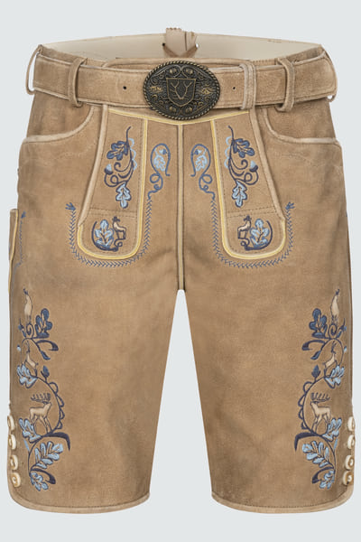 Lederhose Demian mit Gürtel