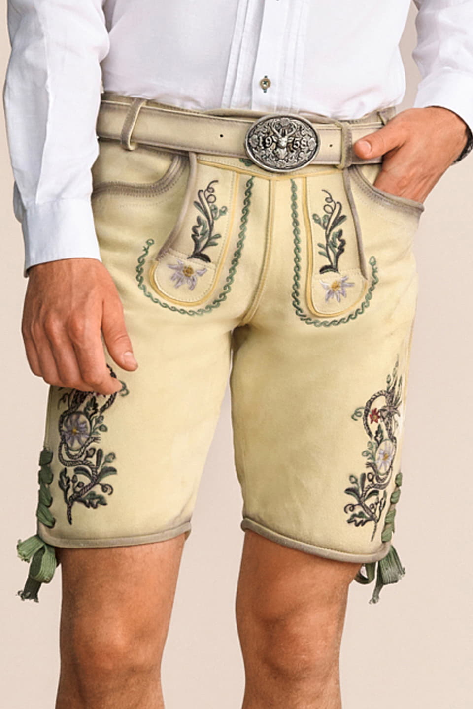 Lederhose Darian mit Gürtel