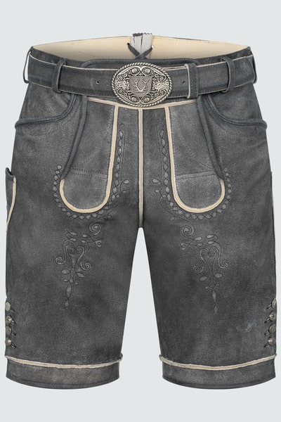 Lederhose Kuno mit Gürtel
