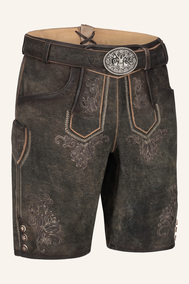 Lederhose Arijus mit Gürtel