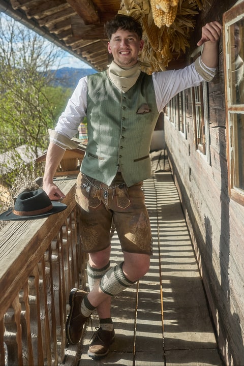 Lederhose Fankerl mit Gürtel