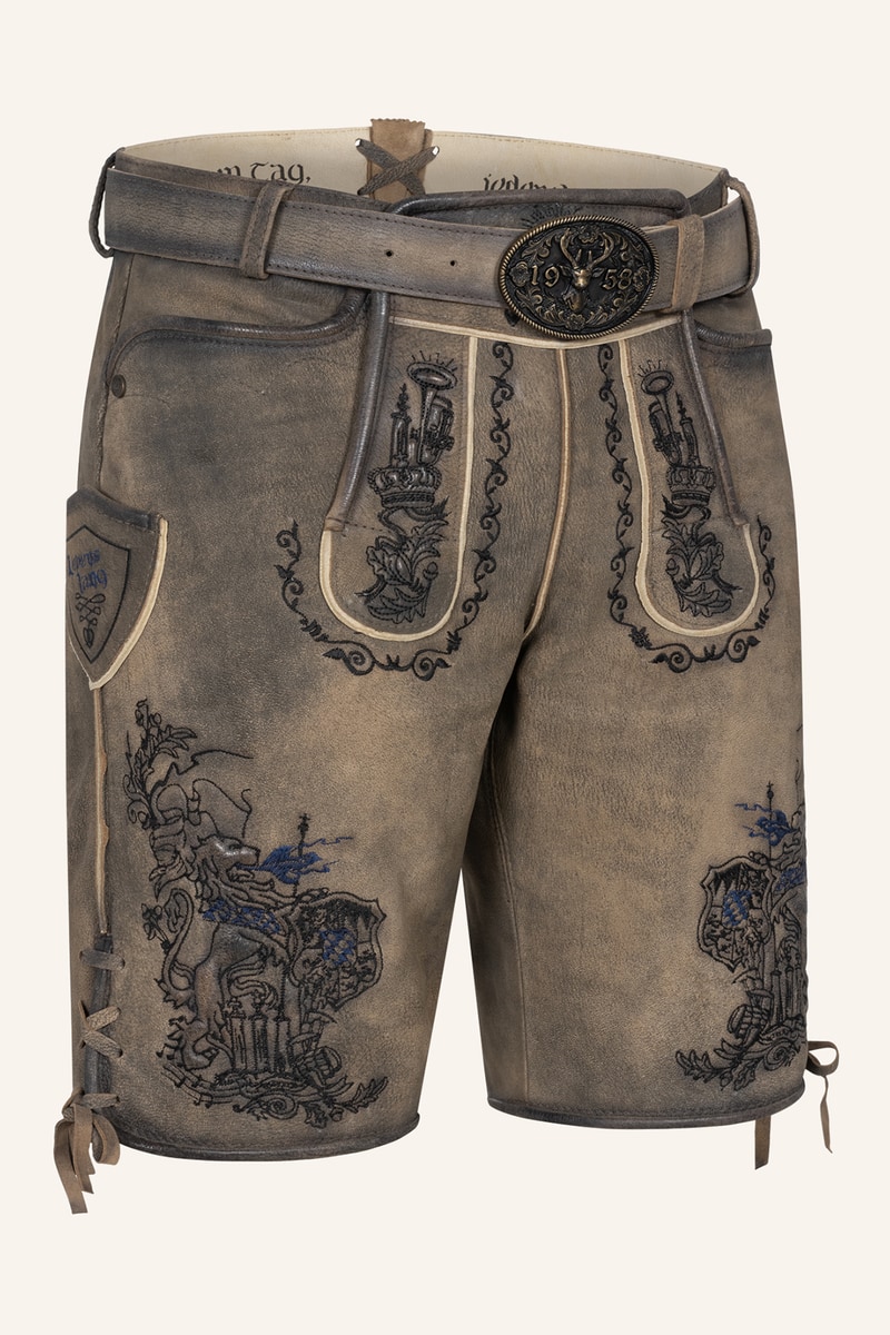Lederhose Lebenslang m. Gürtel