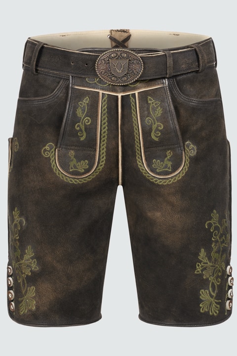 Lederhose Milian mit Gürtel
