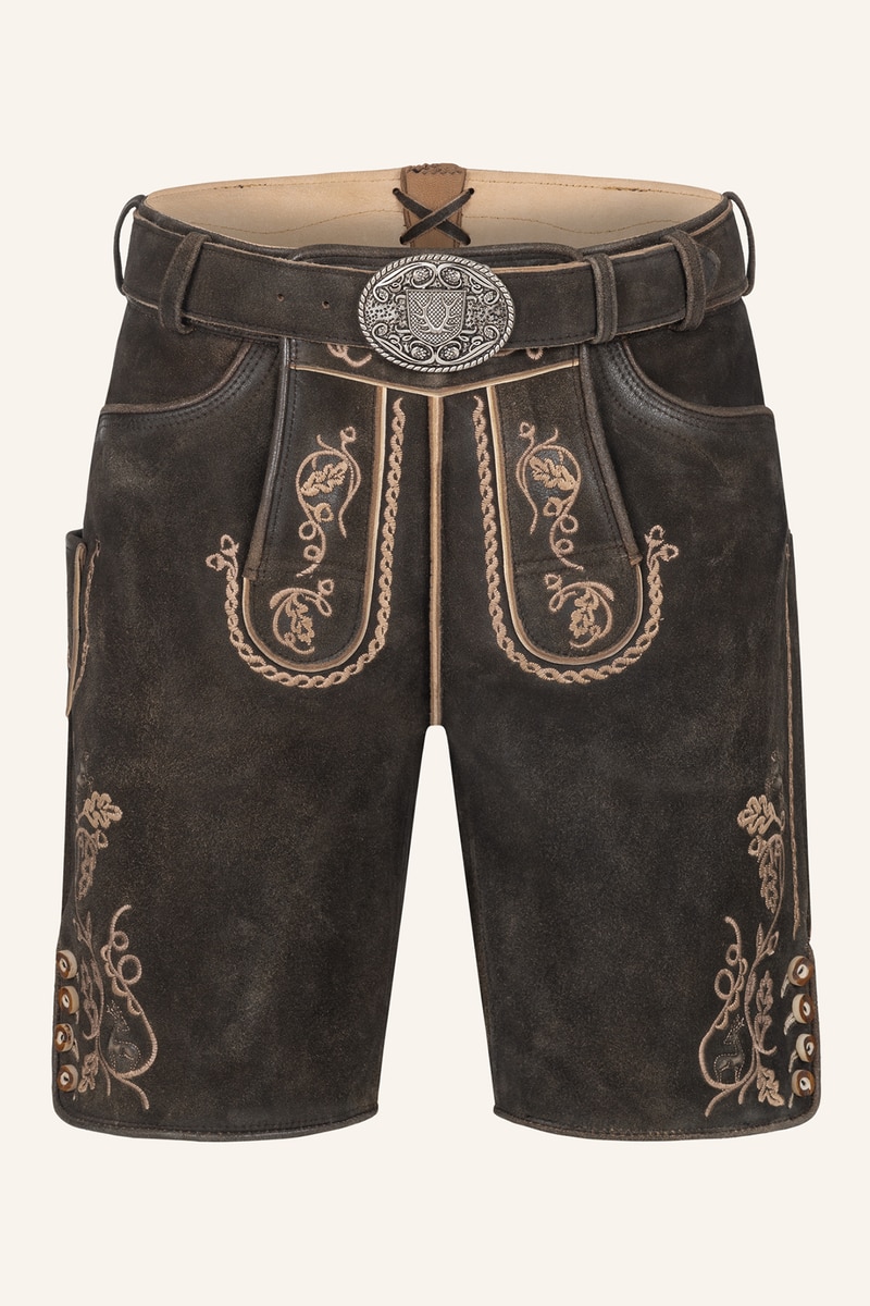 Lederhose Orlando mit Gürtel