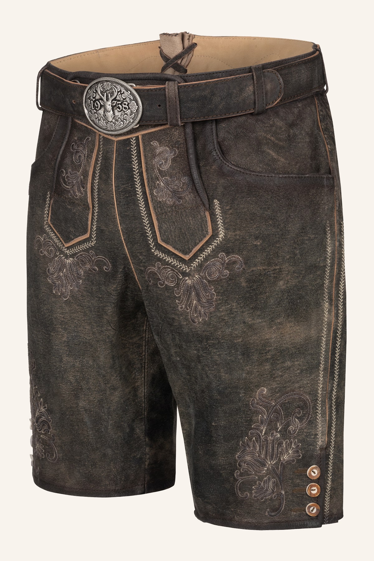 Lederhose Arijus mit Gürtel