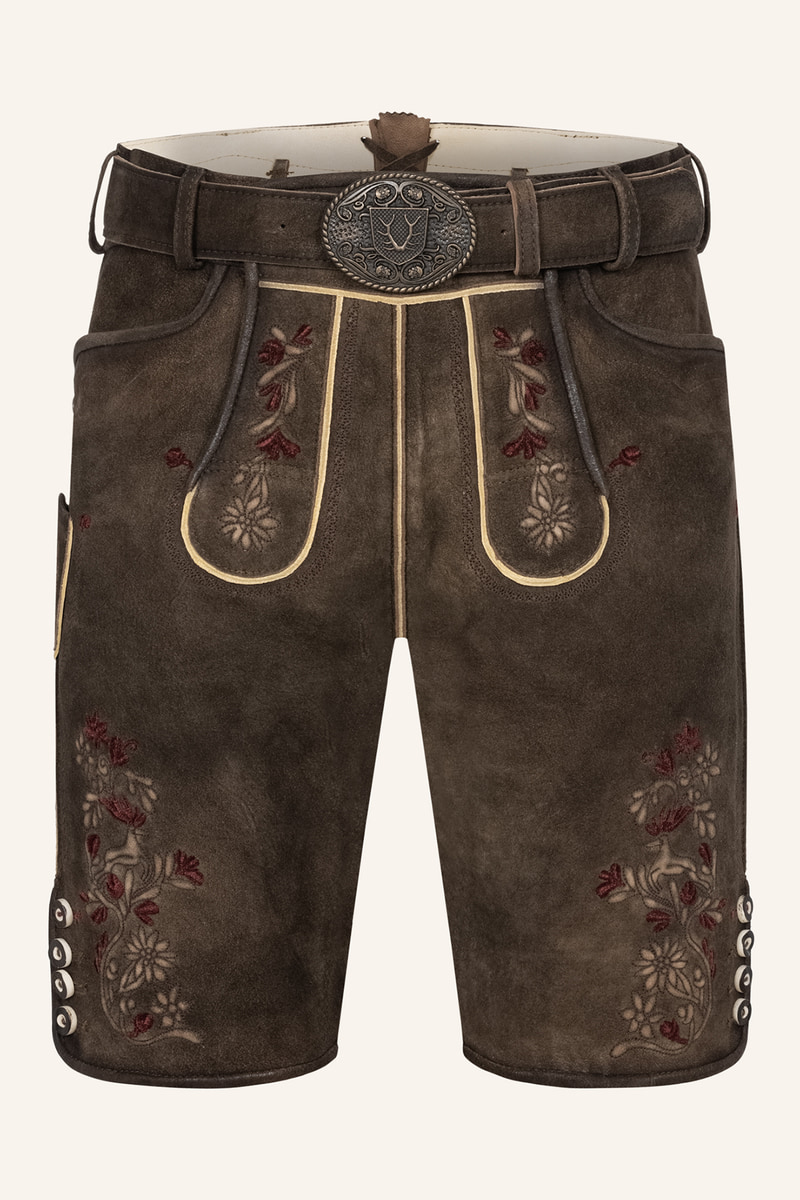 Lederhose Olivier mit Gürtel