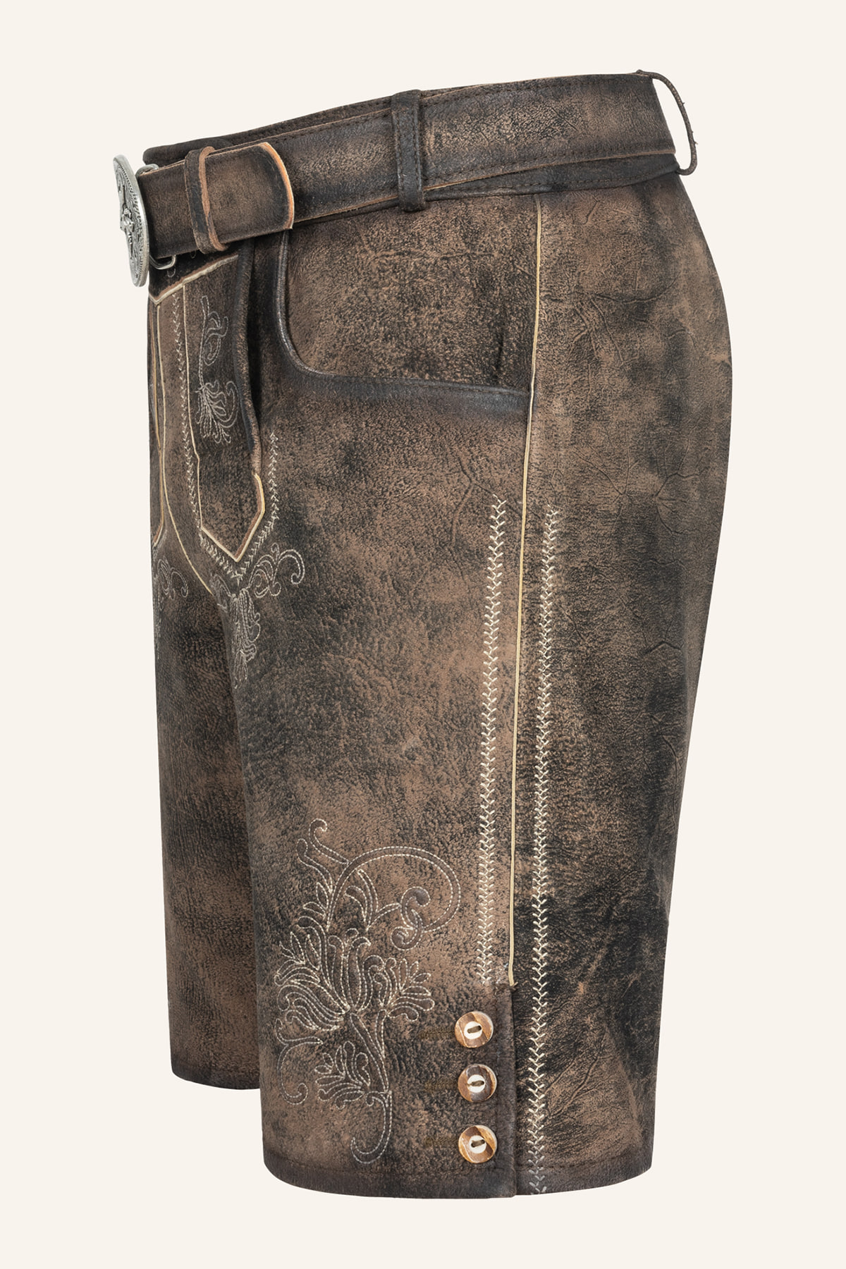 Lederhose Arijus mit Gürtel