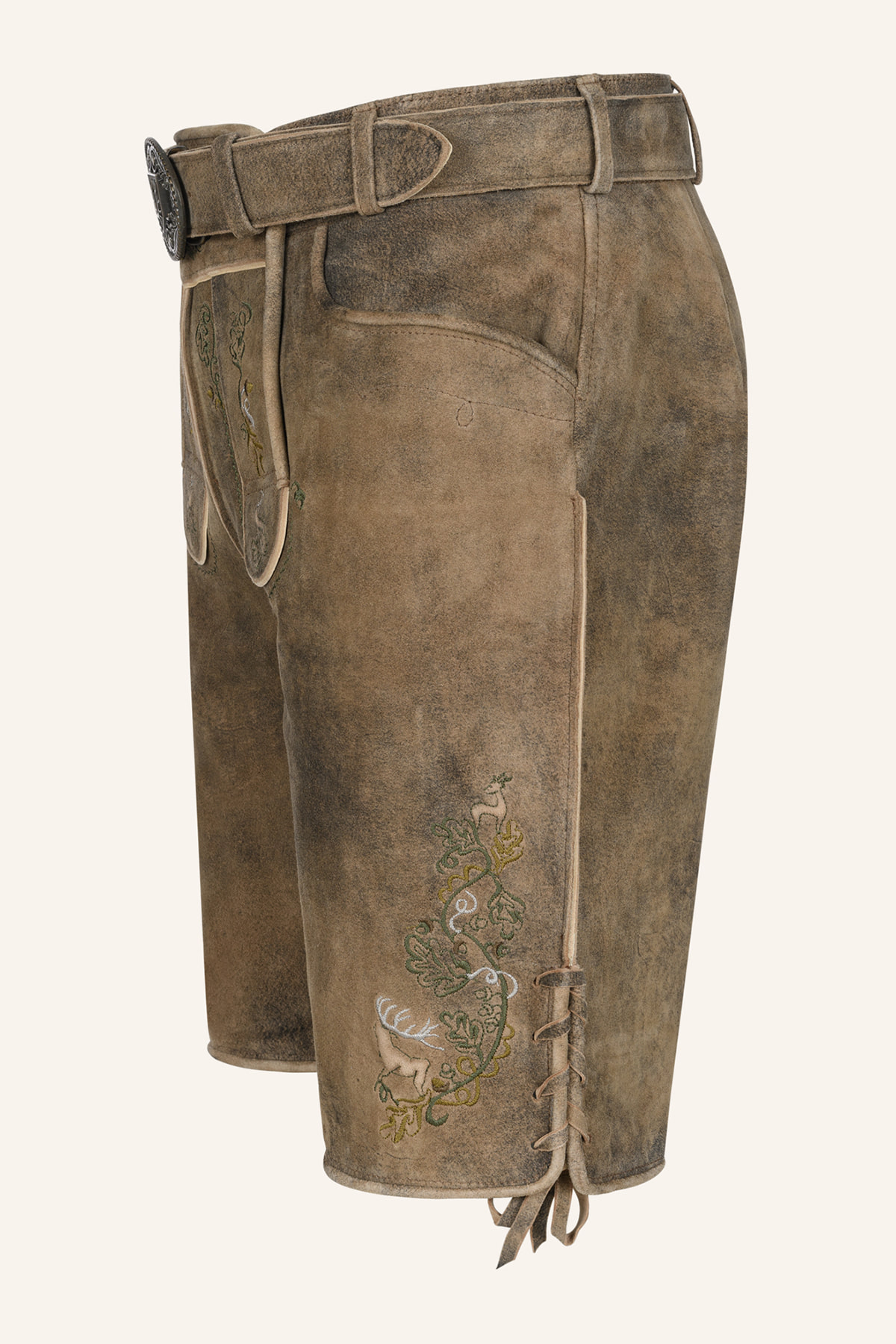 Lederhose Micah mit Gürtel