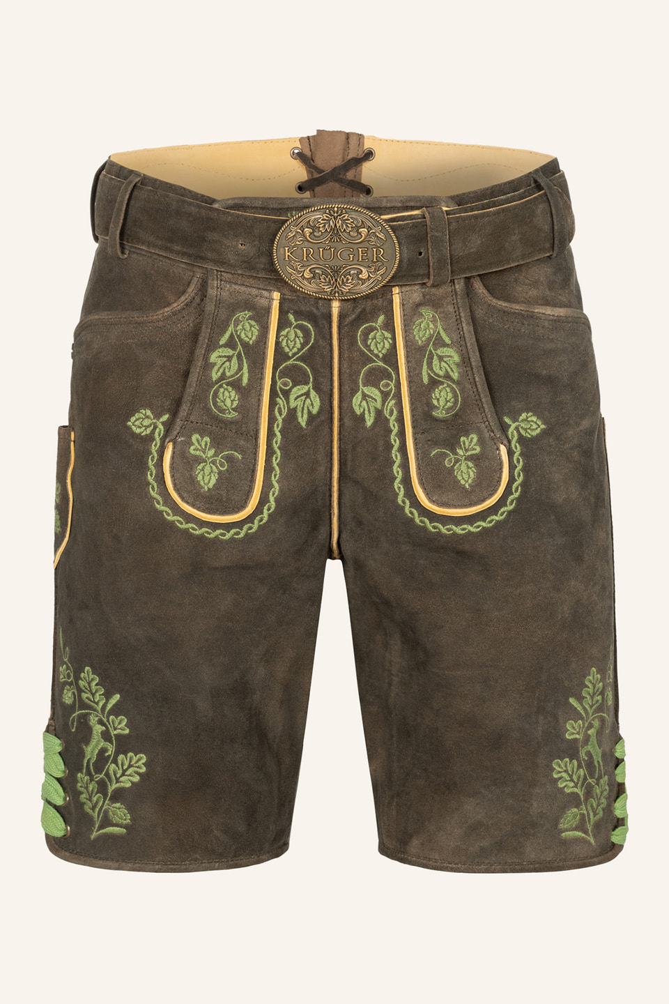 Lederhose Cassius mit Gürtel