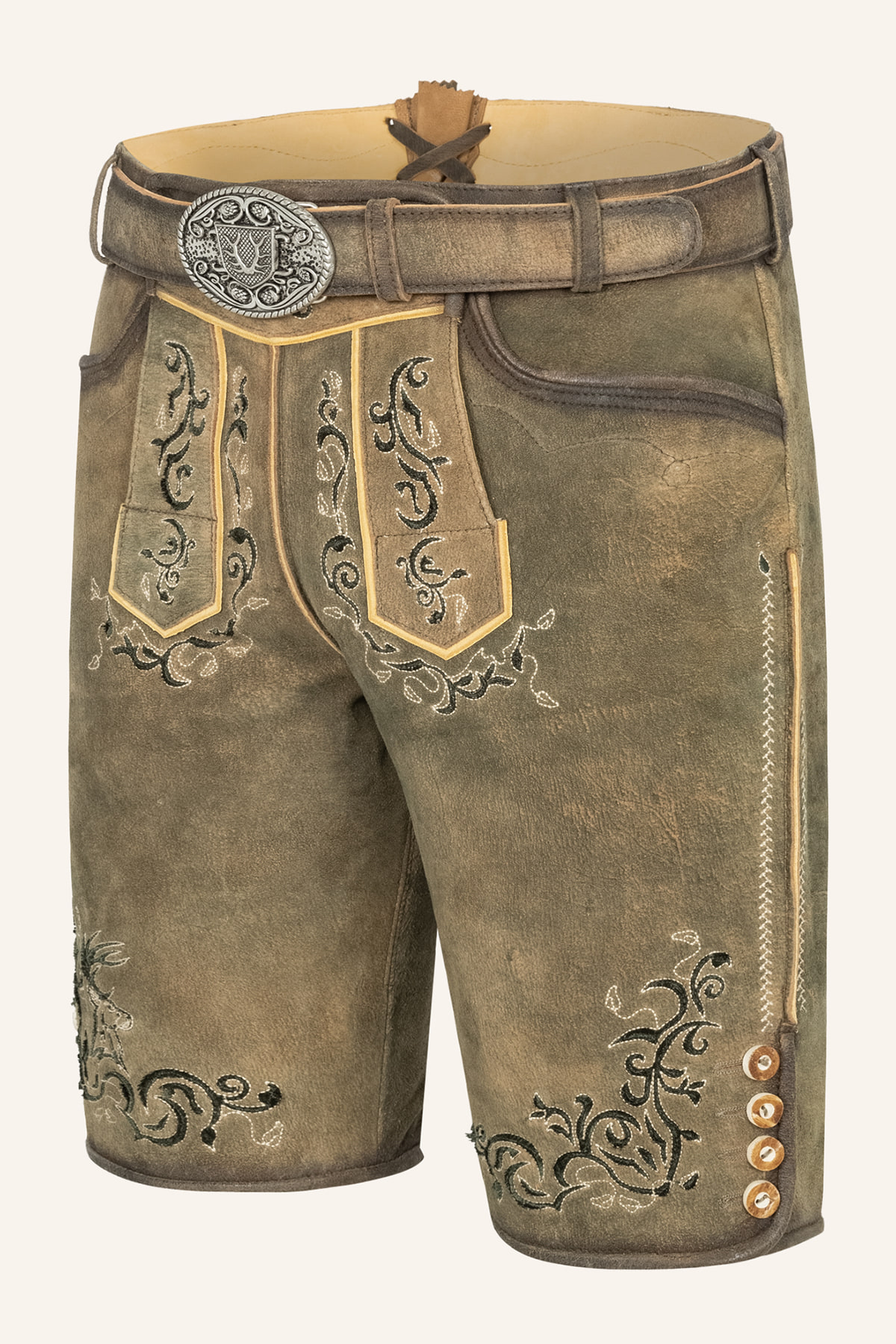 Lederhose Ismael mit Gürtel 