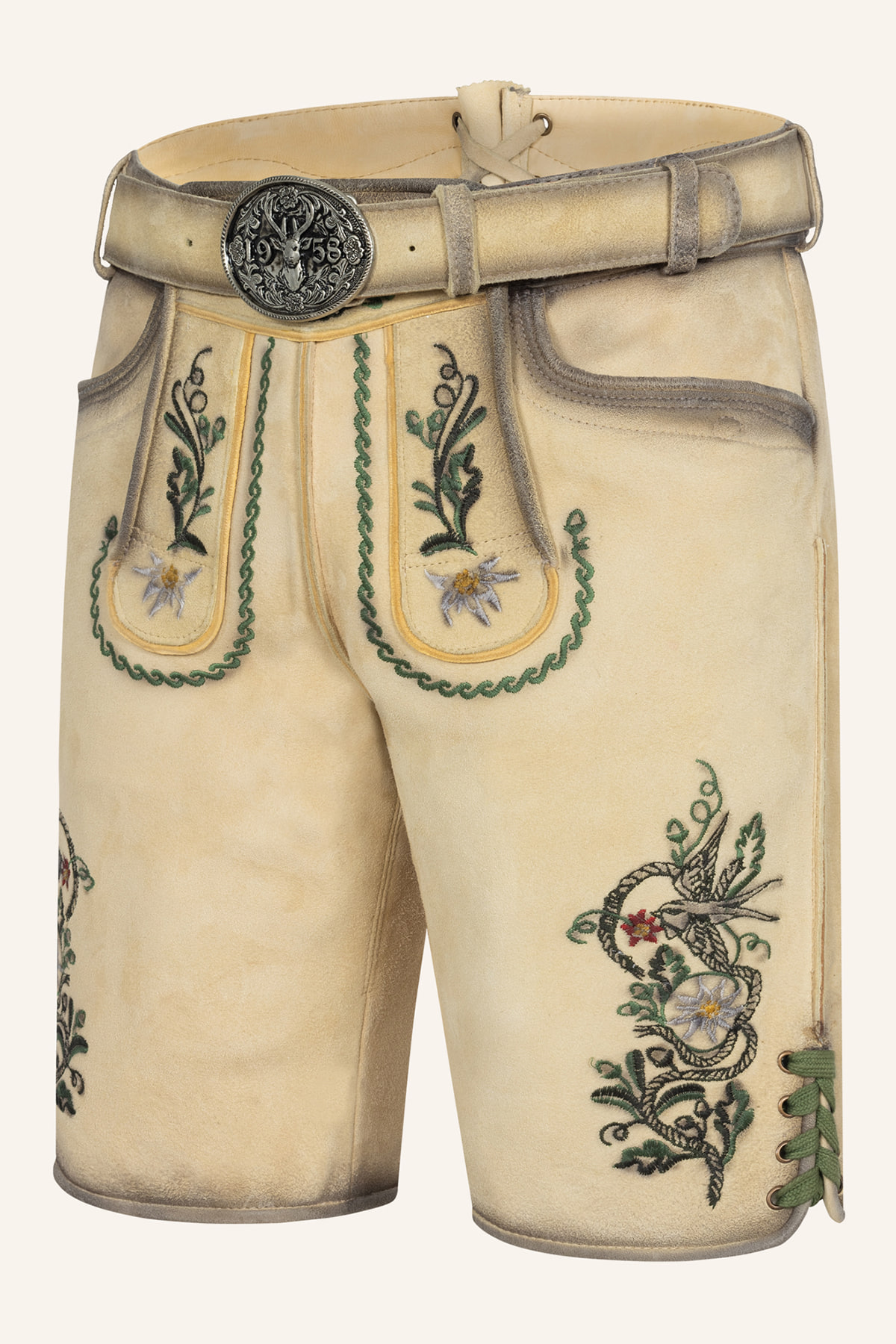 Lederhose Darian mit Gürtel