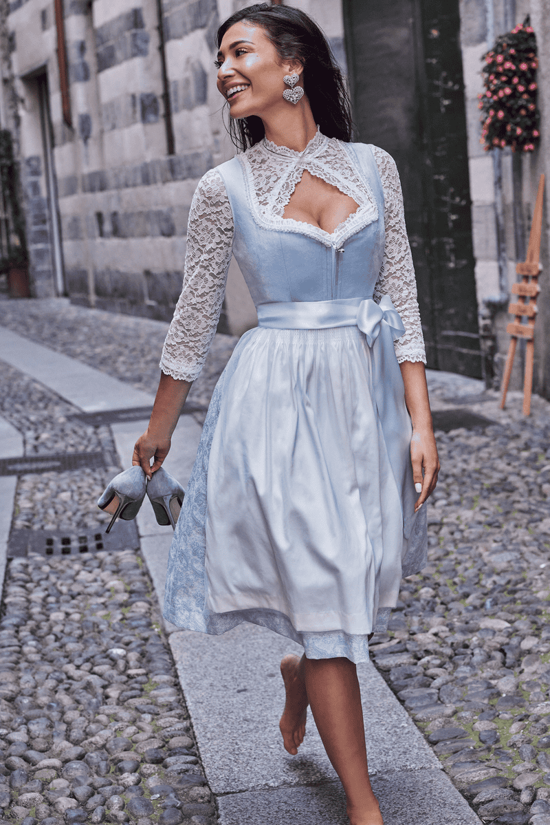 Dirndl knielang blau