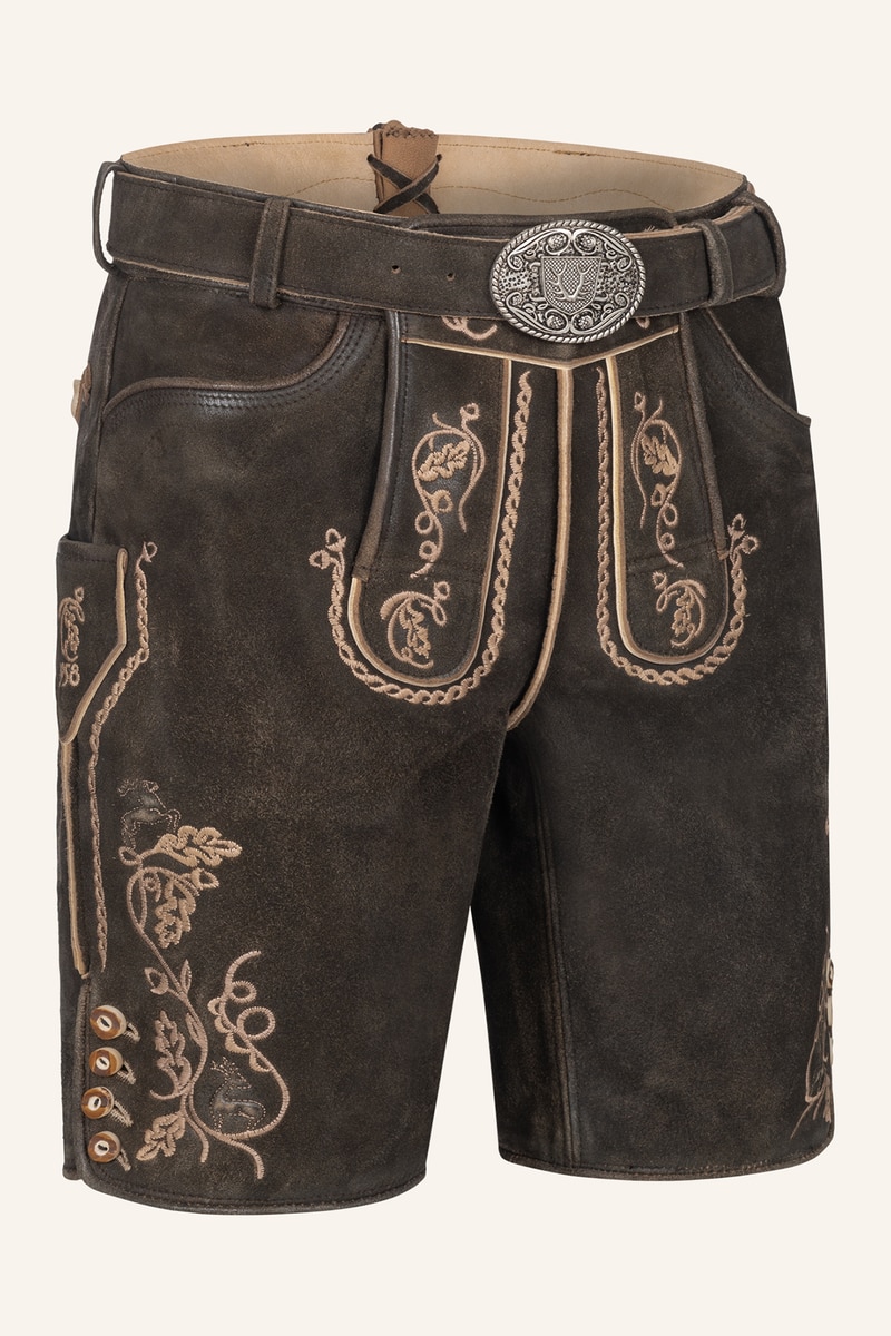 Lederhose Orlando mit Gürtel