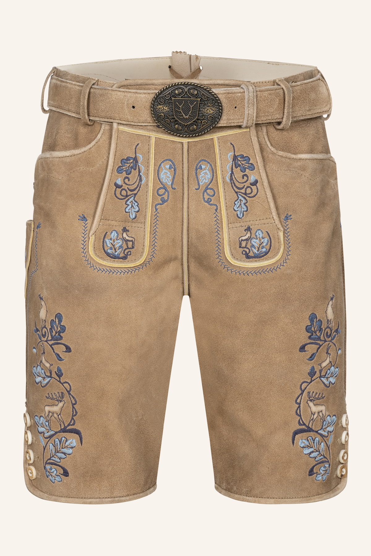 Lederhose Demian mit Gürtel