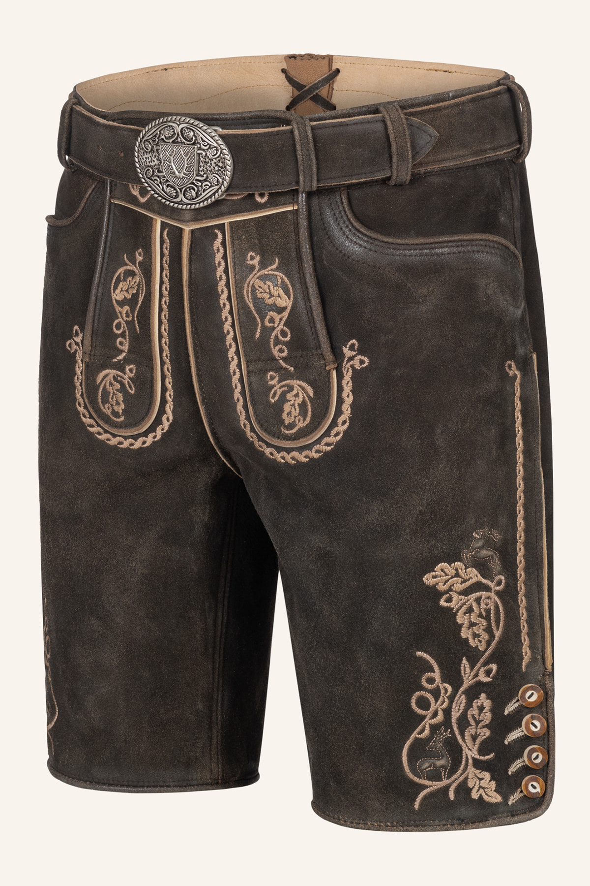 Lederhose Orlando mit Gürtel