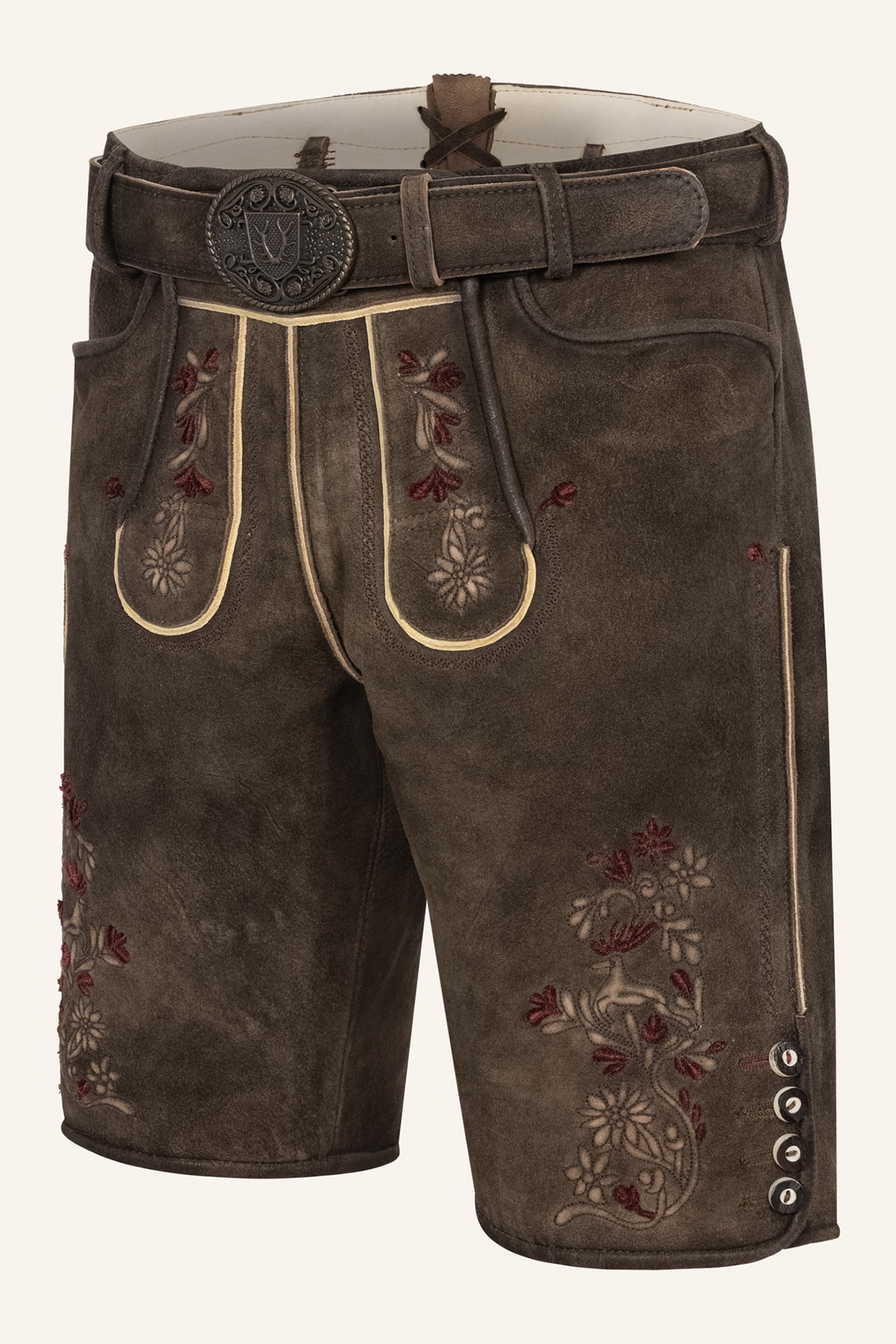 Lederhose Olivier mit Gürtel