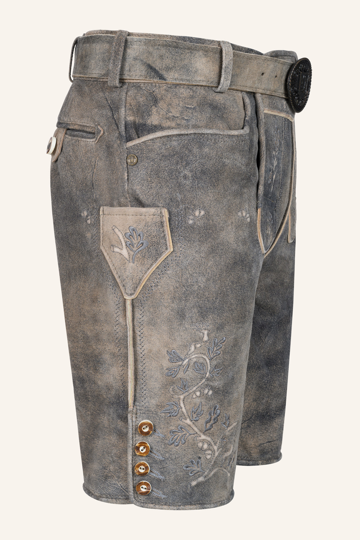 Lederhose Berno mit Gürtel