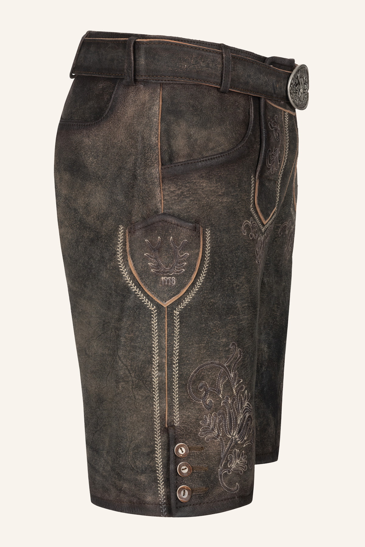 Lederhose Arijus mit Gürtel
