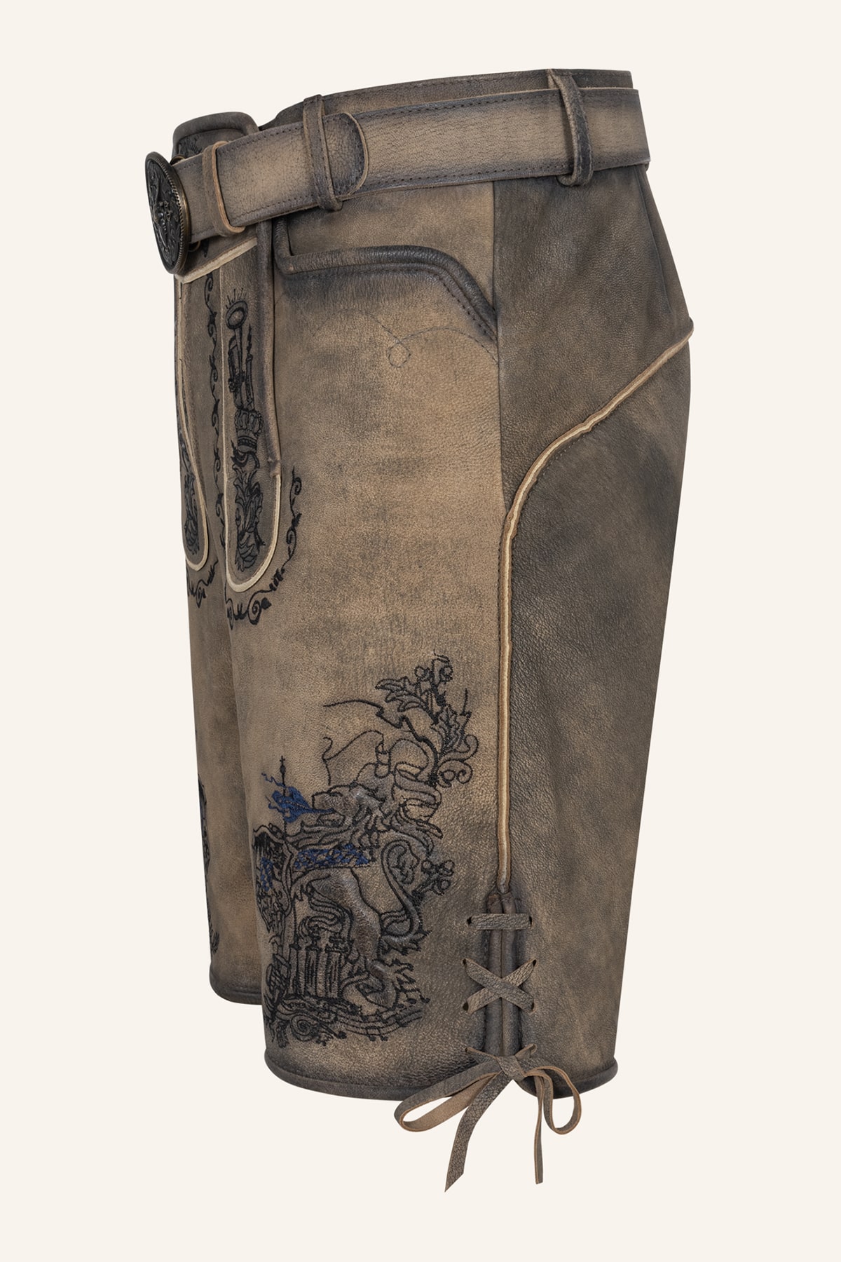 Lederhose Lebenslang m. Gürtel
