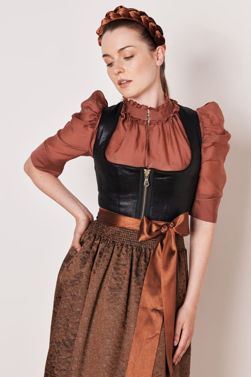 Leder dirndl schwarz clearance