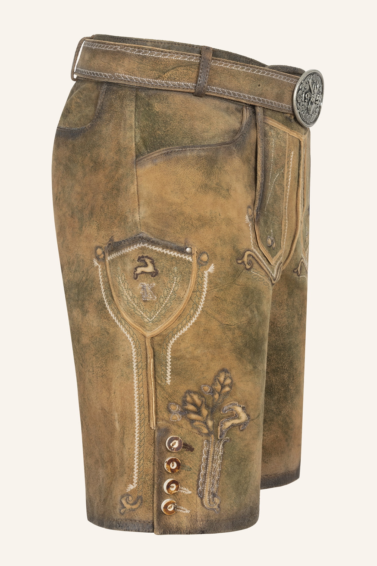 Lederhose Milo mit Gürtel
