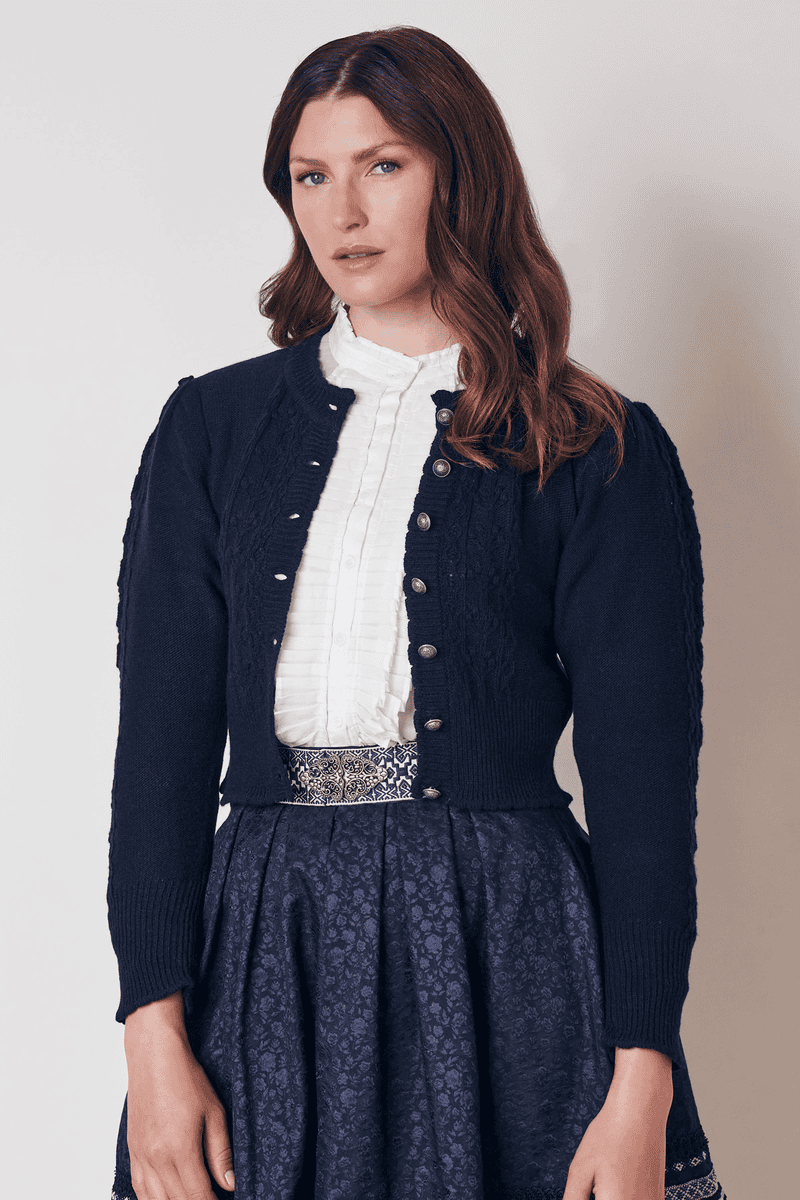 Strickjacke dirndl blau