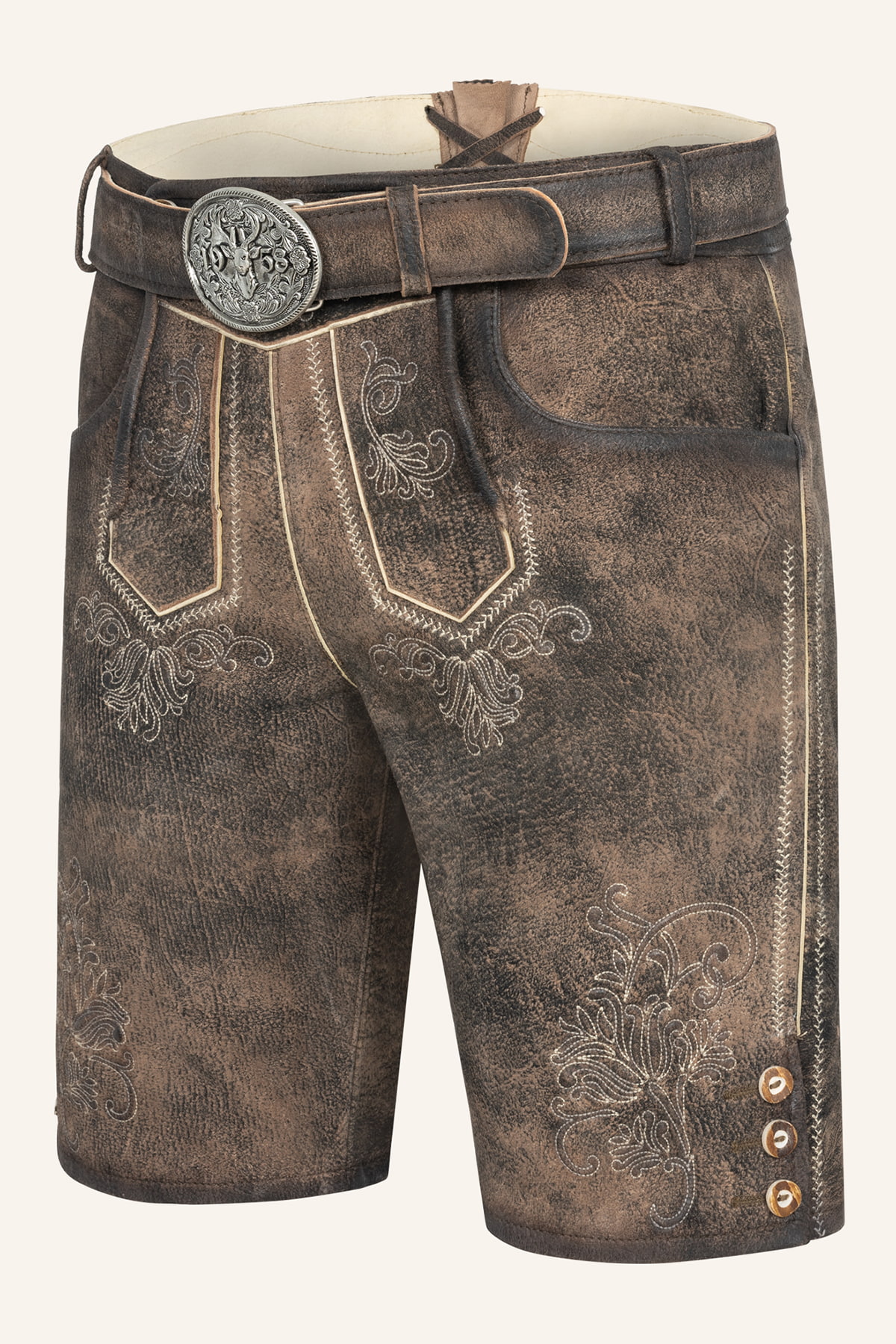 Lederhose Arijus mit Gürtel