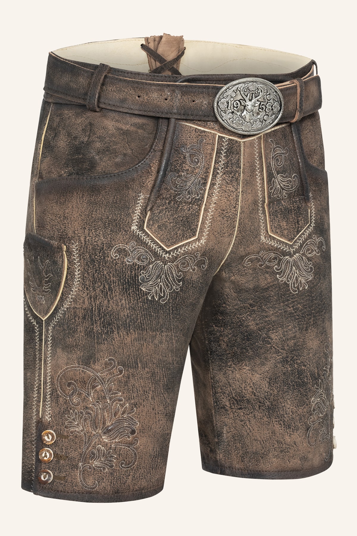 Lederhose Arijus mit Gürtel