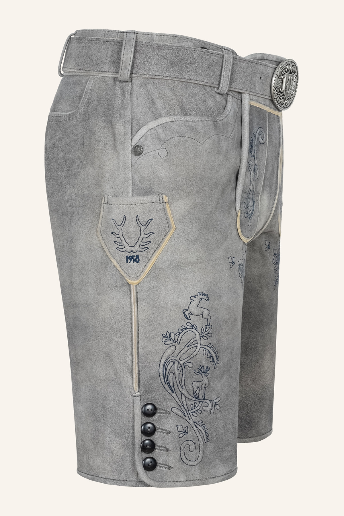 Lederhose Lucius mit Gürtel
