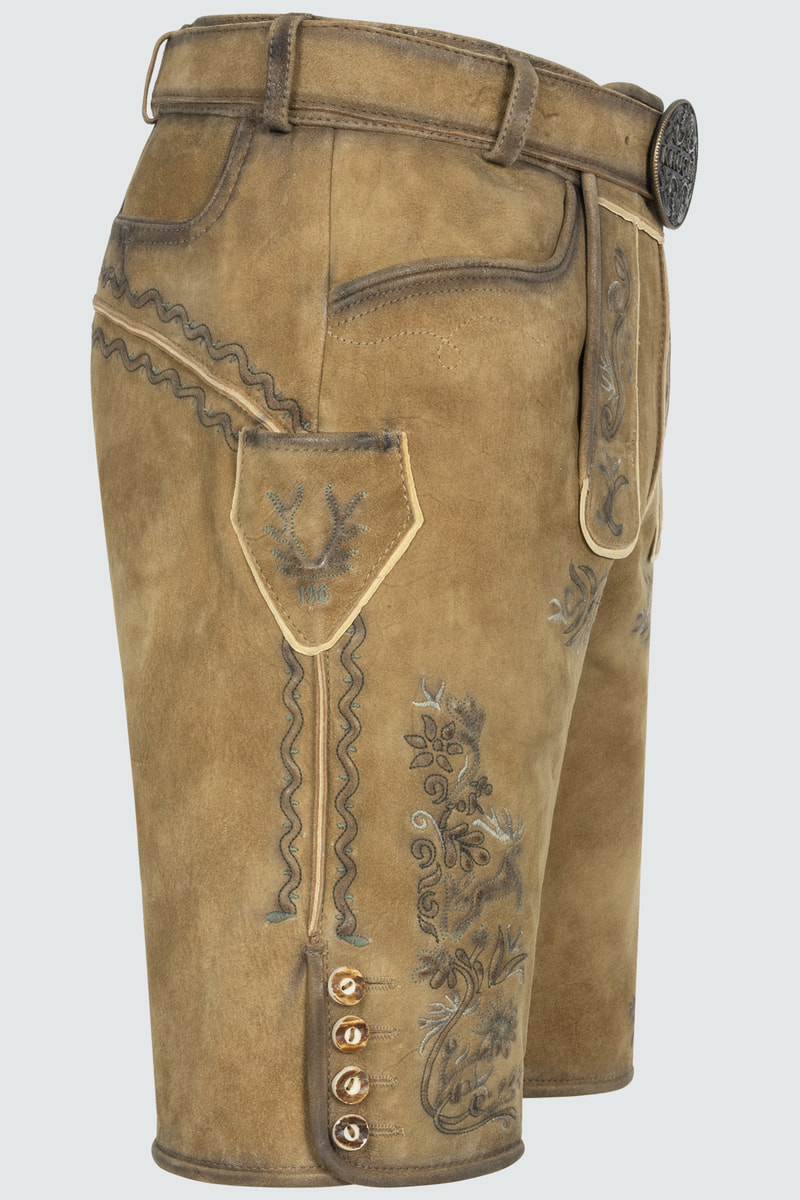 Lederhose Juan mit Gürtel