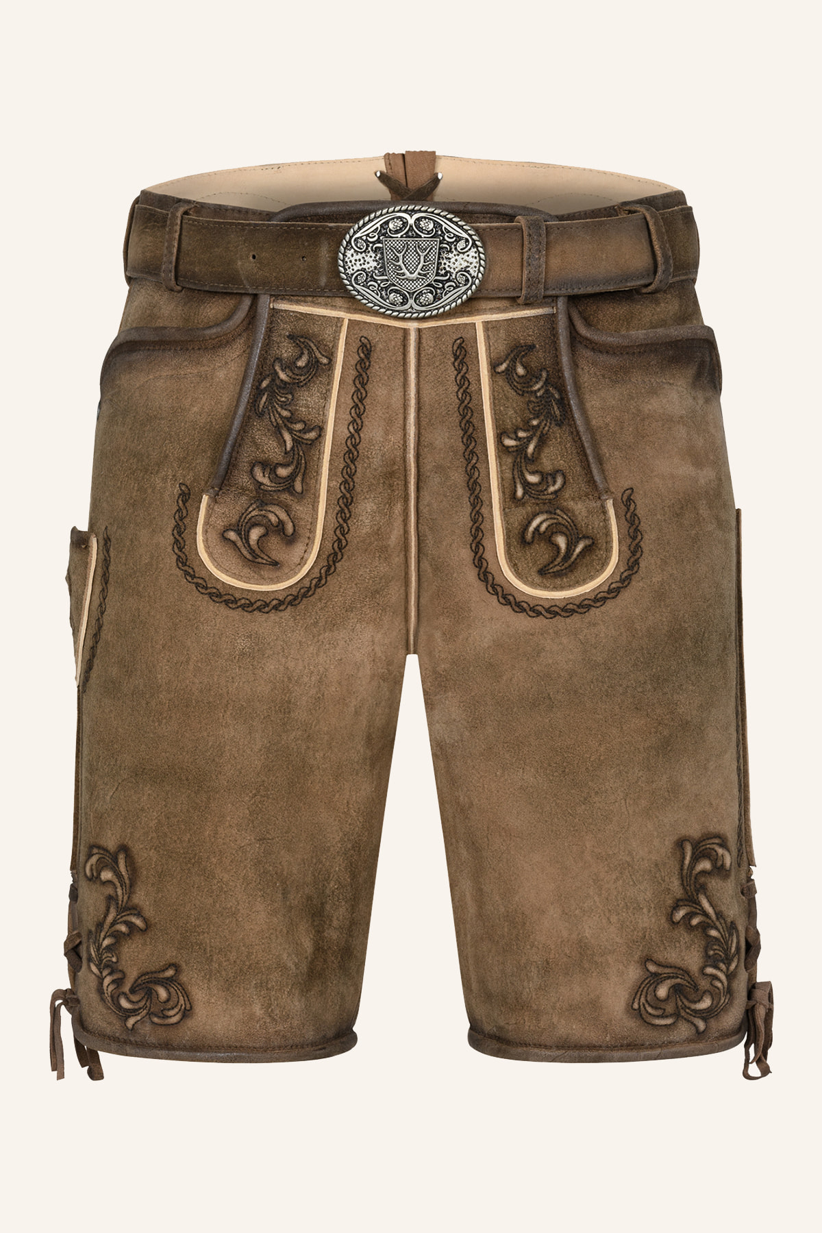 Lederhose Rodney mit Gürtel