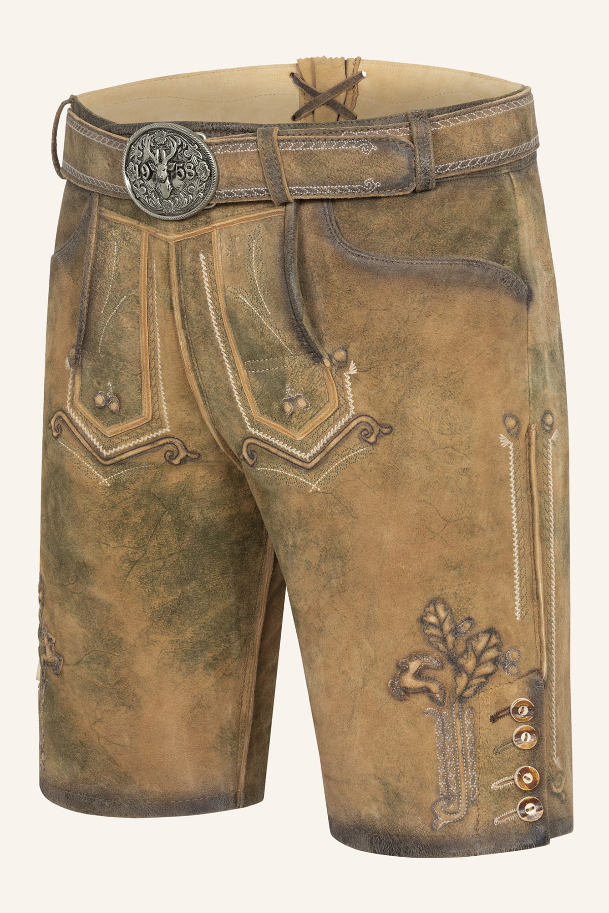 Lederhose Milo mit Gürtel