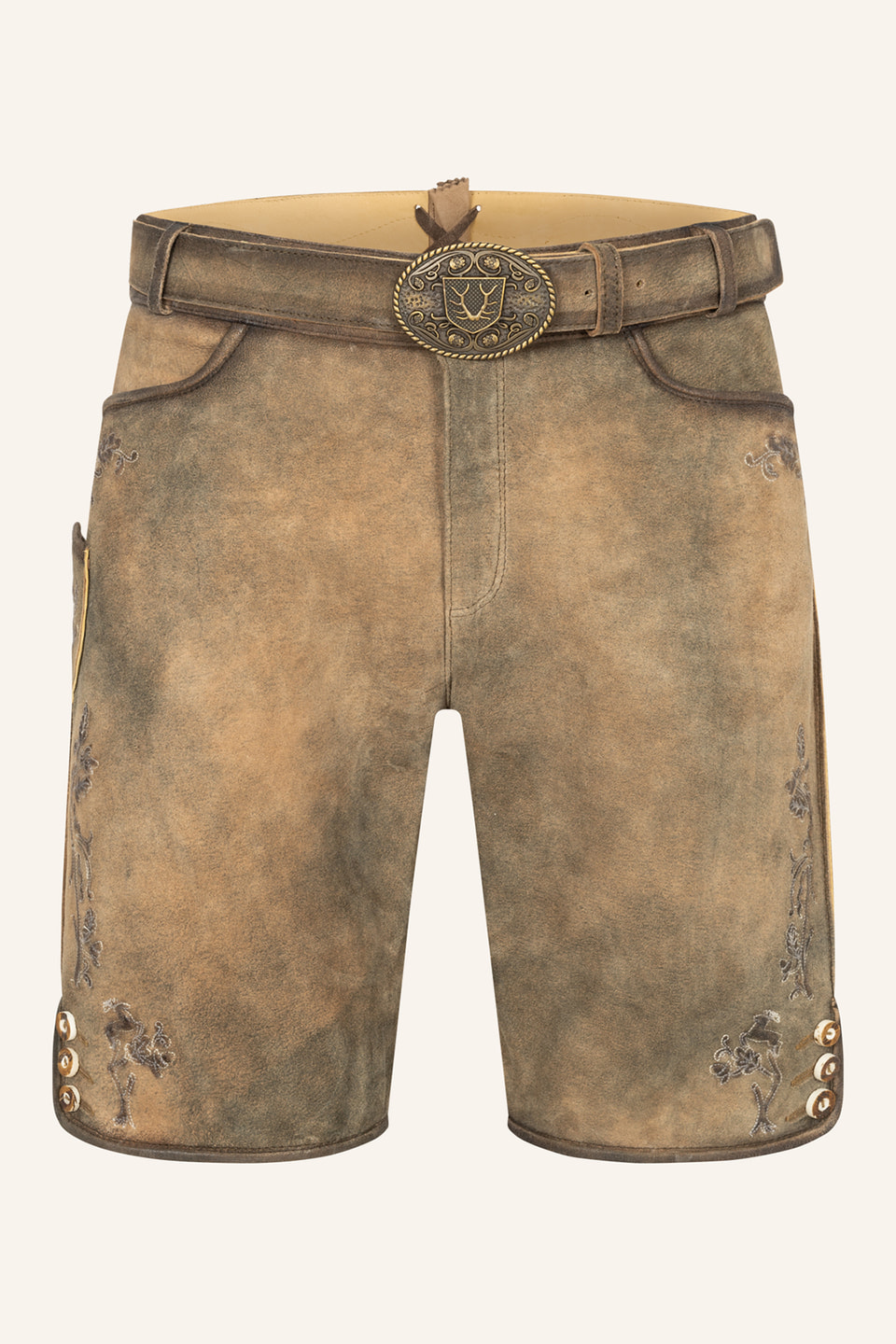 Lederhose Paulo mit Gürtel