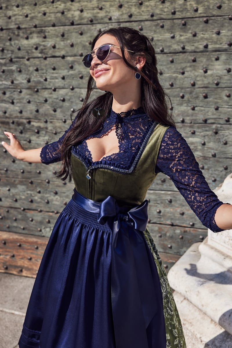 Amore Italiano Online im in Krüger Dirndlbluse Shop blau Dirndl