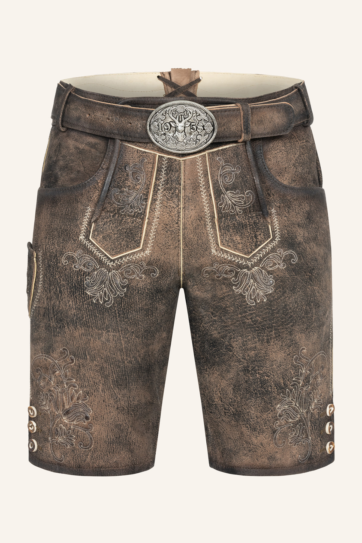 Lederhose Arijus mit Gürtel