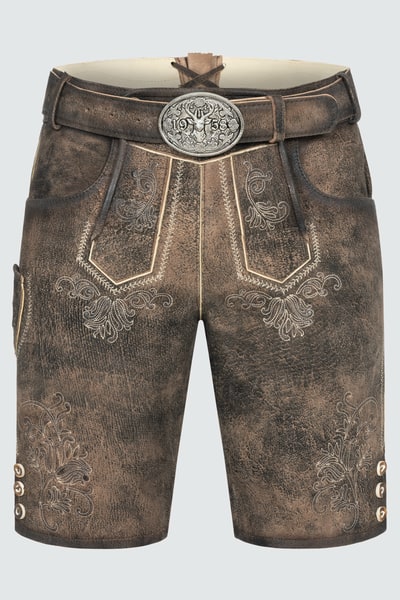 Lederhose Arijus mit Gürtel