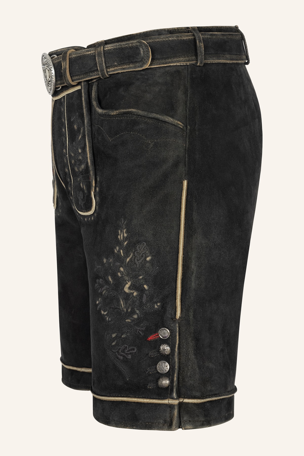 Lederhose Kuno mit Gürtel